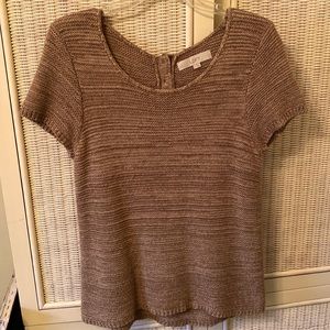 Loft sweater-camel with flecks of gold